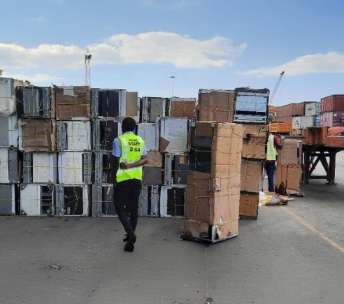 The packaging of imported fridges analysed as part of the ReduCE Waste project.